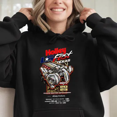 Holley 10448 Smhol 2023 Ls Fest Tx Main Event Hoodie Car Lover Casual Menswear Top