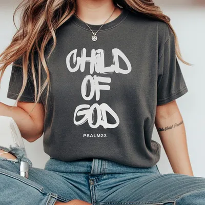 Child Of God Youth T-Shirt Psalm 23 Bible Verse T-Shirt Christian T-Shirt Faith Based Graphic T-Shirt