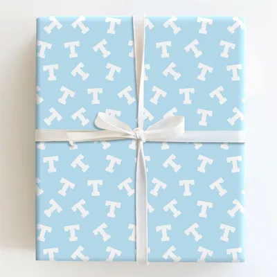 Baby Blue T - Gift Wrap for Christmas, Holidays Wrapping Paper, Christmas Wrapping Paper