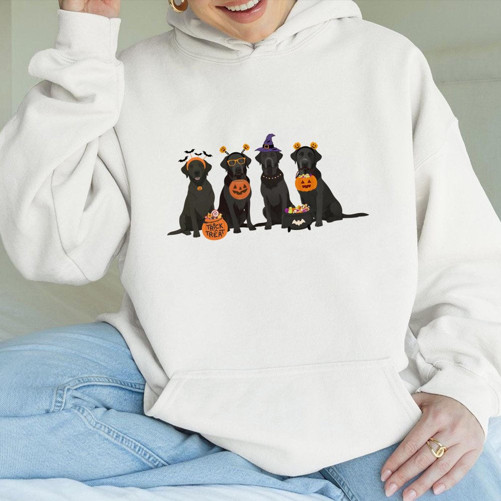 Halloween Black Lab Hoodie Fall Labrador Retriever Halloween Dog Lover Black Labrador Mom
