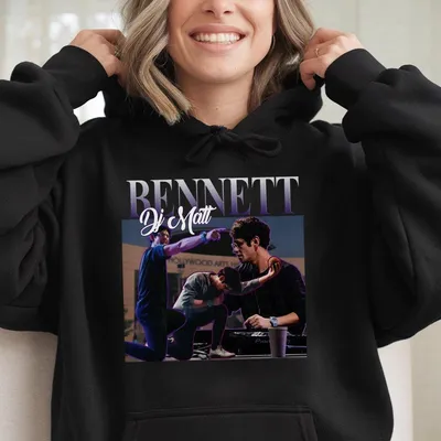 Matt Bennett Retro Classic Hoodie For Dj Matt Bennett Fans Parties Casual Comfortable Blend For Summer
