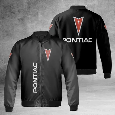 Pontiac Car Logo Windproof Bomber Jacket, Iconic Automotive Fan Apparel, Perfect For Car Shows And Everyday Driving Bomber Jacket