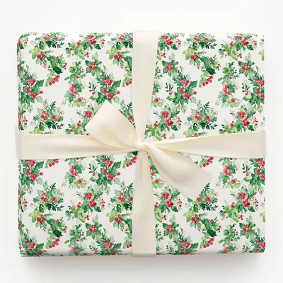 Wrapped In Holly - Gift Wrap for Christmas, Holidays Wrapping Paper, Christmas Wrapping Paper