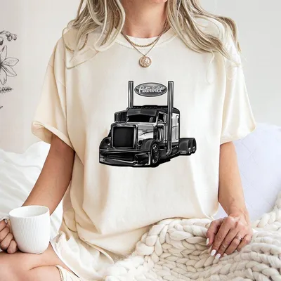 Peterbilt Truck T-Shirt Semi Truck Graphic For Men And Girl, Over The Road Hauler Style, Highway Rig Fashion