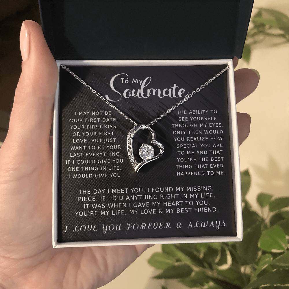 To My Soulmate Necklace For Women, Anniversary Necklace For Wife To My Wife Necklace