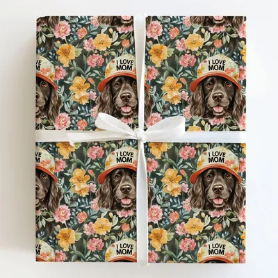 Mom's Favorite Boykin Spaniel - Gift Wrap for Christmas, Holidays Wrapping Paper, Christmas Wrapping Paper