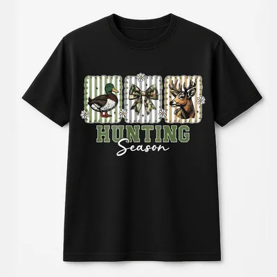 Hunting Season T-Shirt, Preppy Camo Bow T-Shirt, Deer Hunting Duck T-Shirt, Girl Fall Camo Bow T-Shirt