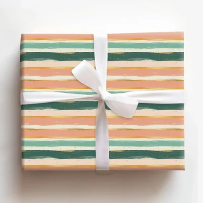 Preppy Stripes - Gift Wrap for Christmas, Holidays Wrapping Paper, Christmas Wrapping Paper
