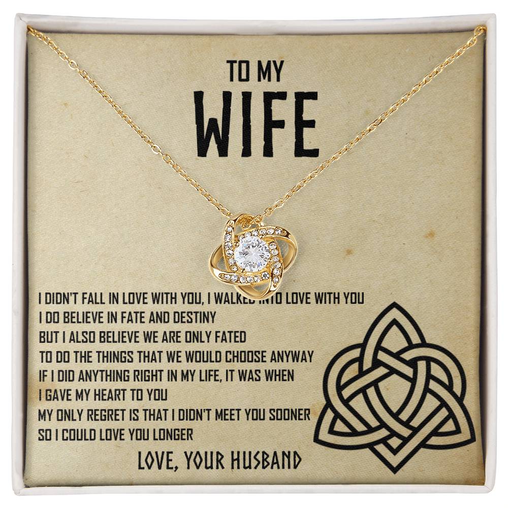 Necklace for Your Wife - an Eternal Love Love Knot Necklace
