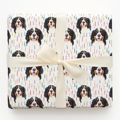 Mountain Pup - Gift Wrap for Christmas, Holidays Wrapping Paper, Christmas Wrapping Paper