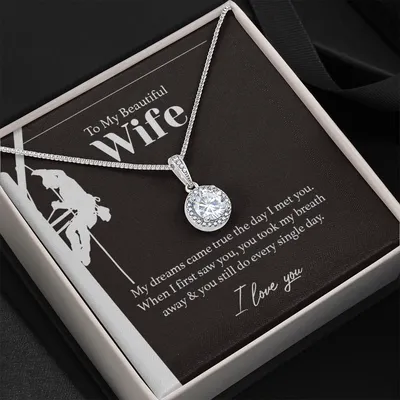 Lineman My Dreams Came True The Day Eternal Hope Necklace Gift For Wife