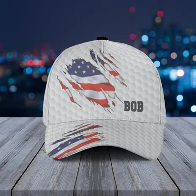 Vintage Scratch Design With “Bob” Lettering Baseball Cap