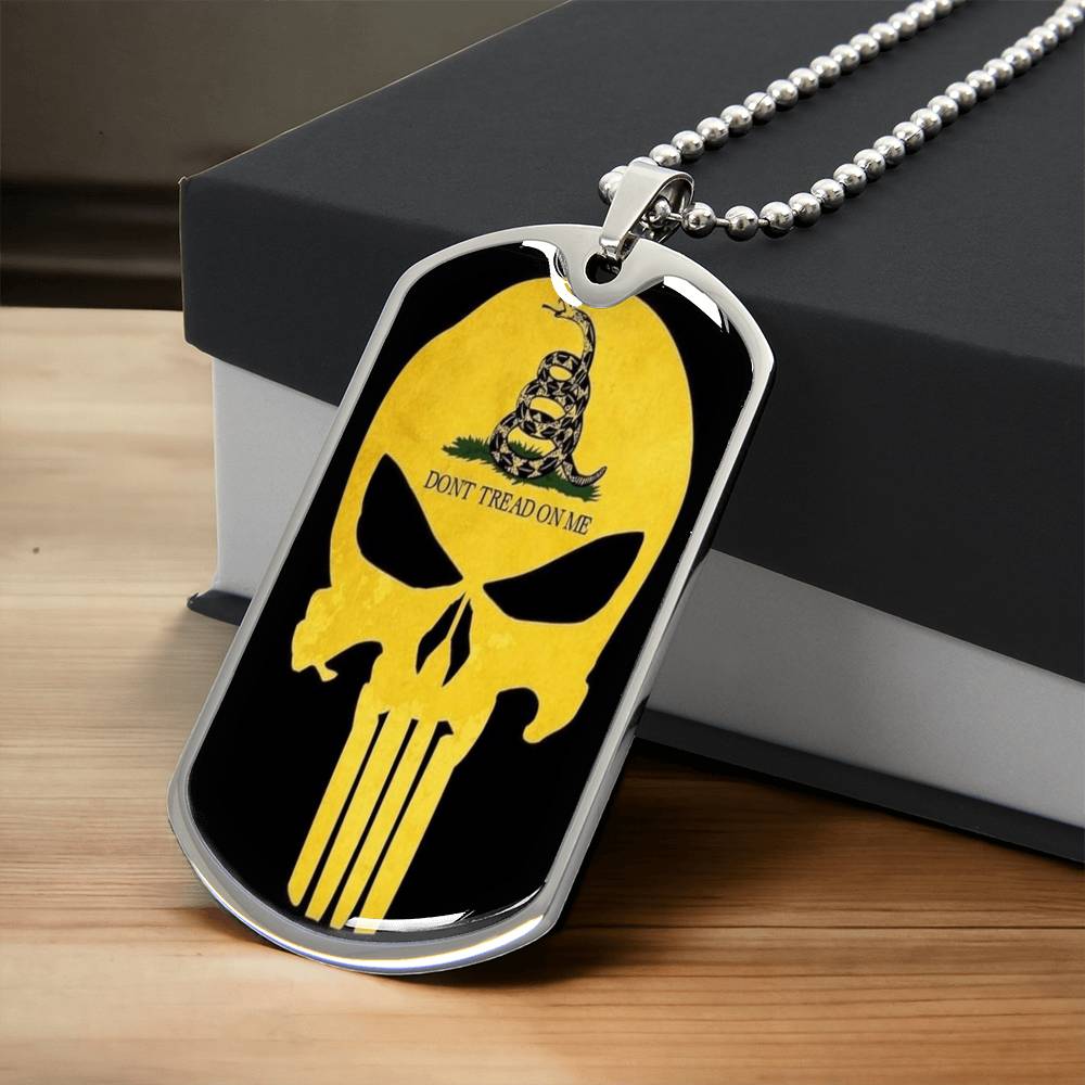 Don't Tread On Me - Army Tag Necklace, Dog Tag