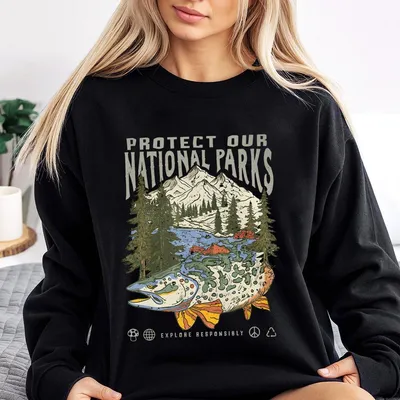 90s National Parks, Granola Girl Sweatshirt, Respect The Local Wildlife Sweatshirt, Hiking Camping Sweatshirt, Unisex Fit