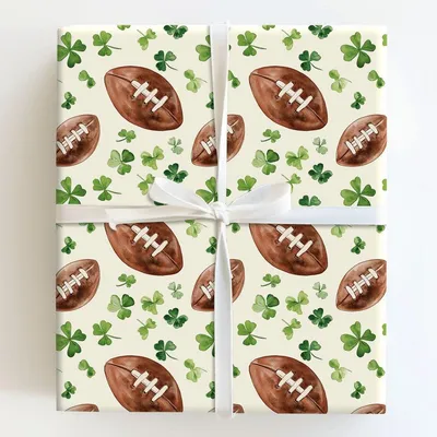 Shamrock Blitz - Gift Wrap for Christmas, Holidays Wrapping Paper, Christmas Wrapping Paper