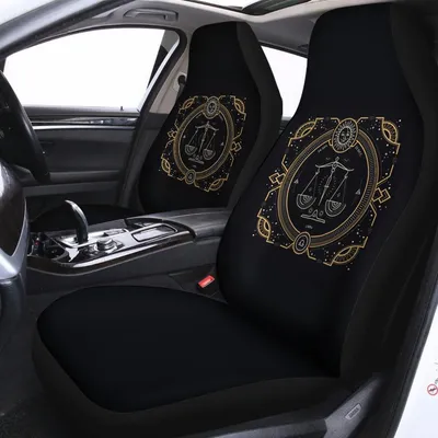 Vintage Libra Zodiac Sign Print Universal Fit Car Seat Covers