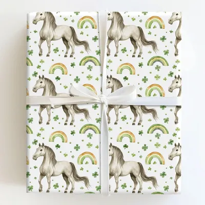 Rainbows with the Missouri Fox Trotter - Gift Wrap for Christmas, Holidays Wrapping Paper, Christmas Wrapping Paper