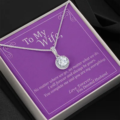 Gift For Wife No Matter Where We Go Eternal Hope Necklace