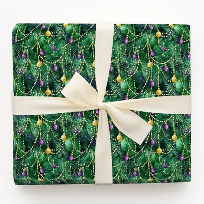 Second Line Sparkle - Gift Wrap for Christmas, Holidays Wrapping Paper, Christmas Wrapping Paper
