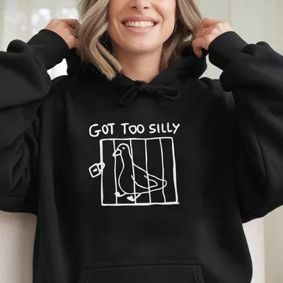 Got Too Silly Unisex Hoodie Meme Hoodie Funny Hoodie Silly Goose