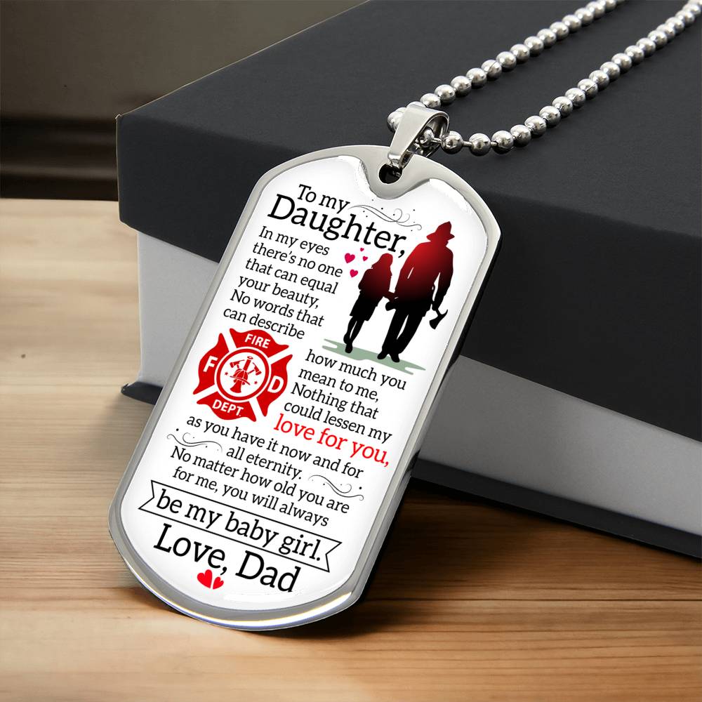 Firefighter Gift, Best Dog Tag Necklace Pendant For Fireman Dad Son Mom Female Male Birthday Christmas Father's Day - Army Tag Necklace, Dog Tag