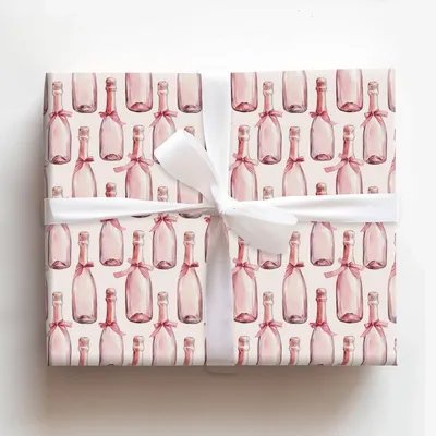 Cranberry Mimosa - Gift Wrap for Christmas, Holidays Wrapping Paper, Christmas Wrapping Paper