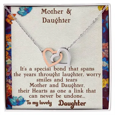 Mother & Daughter Necklace Interlocking Hearts Necklace