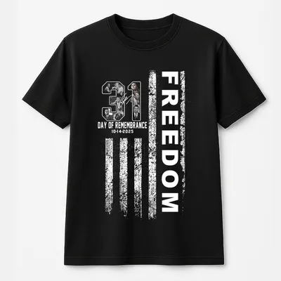Freedom 14th October Wear Red T-Shirt,Remembrance Day T-Shirt,31 Years Day Of Remembrance T-Shirt,America Flag T-Shirt