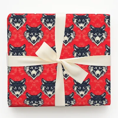 Wolves on the Win - Gift Wrap for Christmas, Holidays Wrapping Paper, Christmas Wrapping Paper