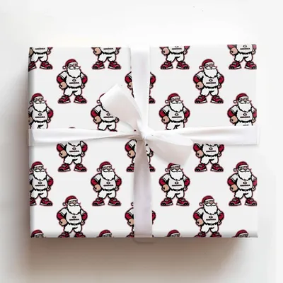 Santa’s Starting Nine in Athens - Gift Wrap for Christmas, Holidays Wrapping Paper, Christmas Wrapping Paper