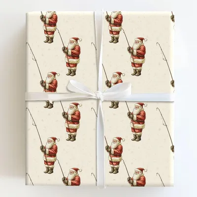 Fisher of Festivities - Gift Wrap for Christmas, Holidays Wrapping Paper, Christmas Wrapping Paper