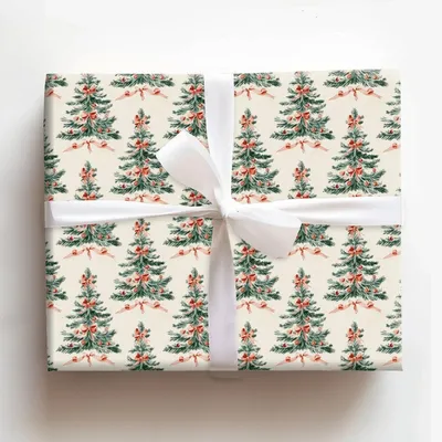 O Bow Holy Night - Gift Wrap for Christmas, Holidays Wrapping Paper, Christmas Wrapping Paper