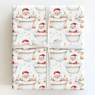 Merry Pampering - Gift Wrap for Christmas, Holidays Wrapping Paper, Christmas Wrapping Paper