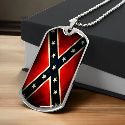 North Carolina State Flag - Army Tag Necklace, Dog Tag