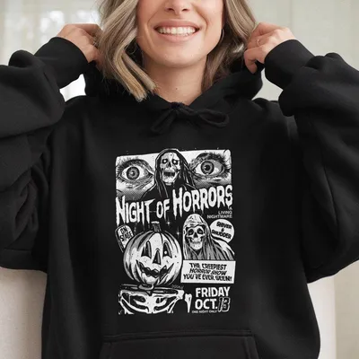 Spook Show Hoodie ,Vintage Halloween Hoodie, Cult Grunge Classic Horror Fright Night Hoodie, Summerween Frankenstein Hoodie, Unisex Hoodie