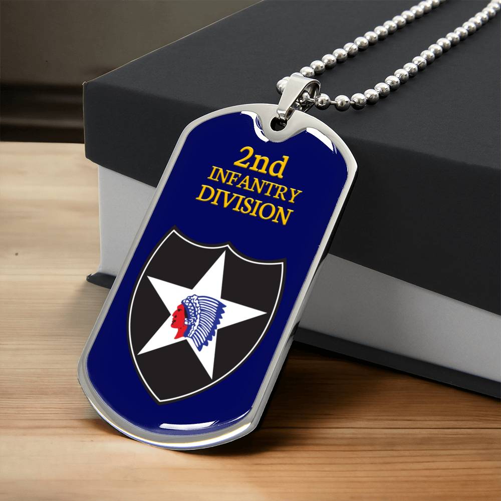 Awesome Dog Tag For 2Nd Infantry Division - Army Tag Necklace, Dog Tag
