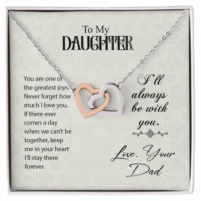 Cubic Zirconia Interlocking Hearts Necklace