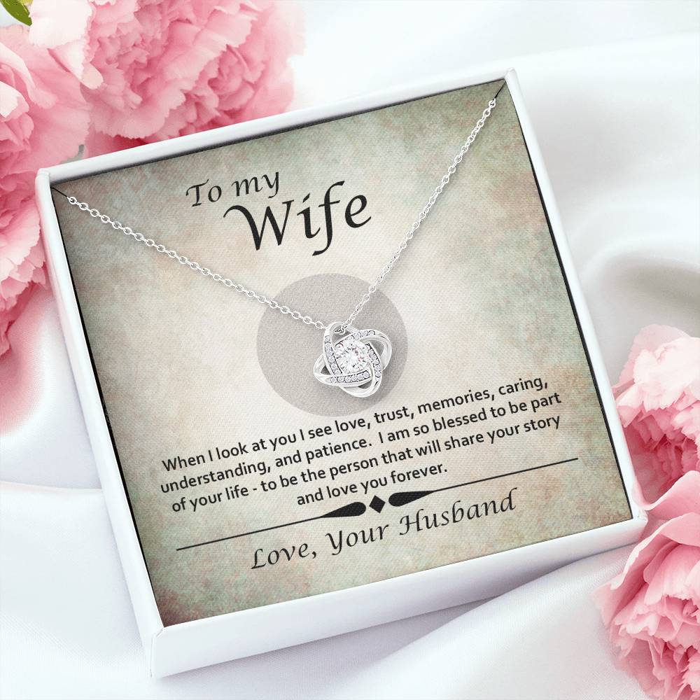 Share Your Story From You Husband - Love Knot Necklace