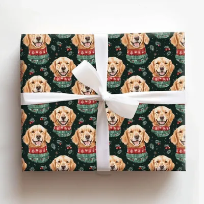 Cozy Furever - Gift Wrap for Christmas, Holidays Wrapping Paper, Christmas Wrapping Paper