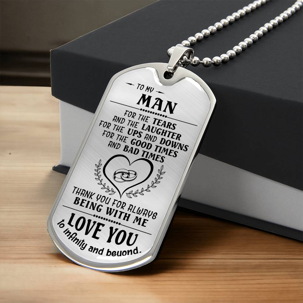 Gift For Your Man - Ups And Downs - Dog Tag - Army Tag Necklace, Dog Tag