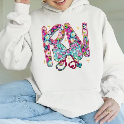 Nurse Hoodie Floral Stethoscope Hoodie Registered Nurse Hoodie Nurse Life Gifts Preppy Nursing Hoodie Medical Healthcare