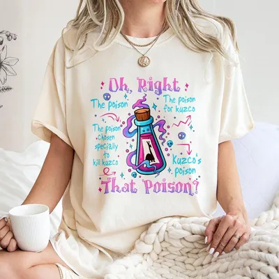 Kuzcos Poison Funny Graphic T-Shirt Cartoon Quote T-Shirt For Movie Fans Retro Yzma Potion Scene T-Shirt Humorous Animated