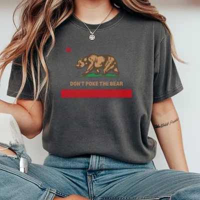 Don T Poke The Bear T-Shirt Protest Bear T-Shirt Women Men Casual Graphic Cotton T-Shirt