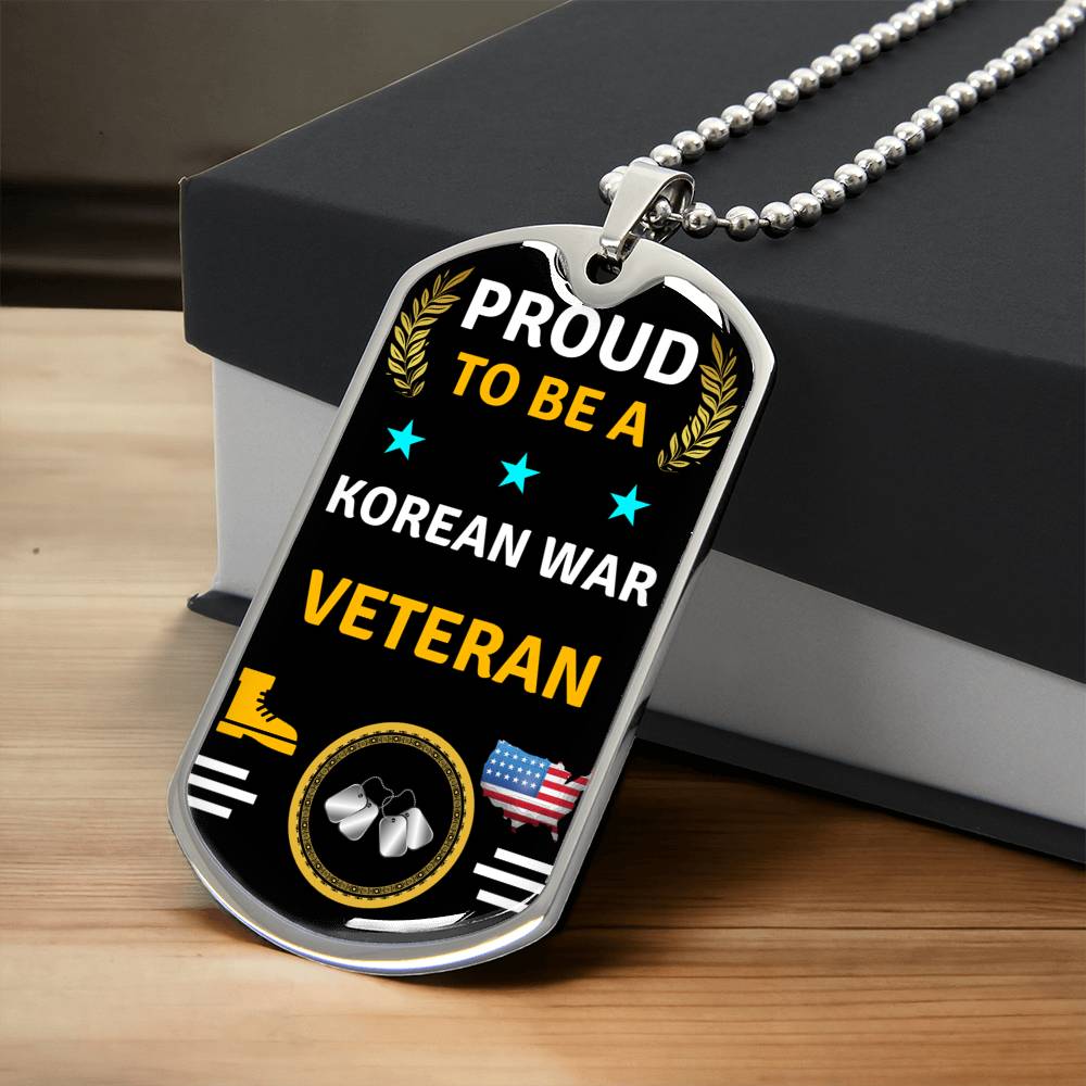 Korean War Veteran Dog Tag - Army Tag Necklace, Dog Tag