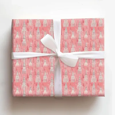 Skyscrape Glam - Gift Wrap for Christmas, Holidays Wrapping Paper, Christmas Wrapping Paper