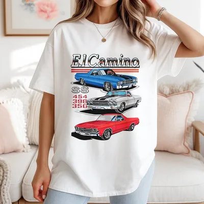 El Camino Classic Car Graphic T-Shirt Gift For Him Her Casual Cotton T-Shirt For Men For Women