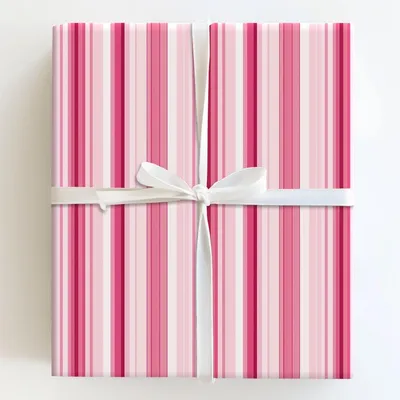 Rose Stripes - Gift Wrap for Christmas, Holidays Wrapping Paper, Christmas Wrapping Paper