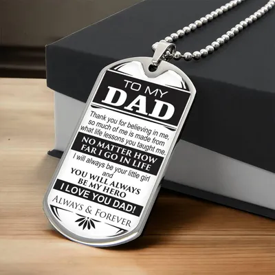 Dad Bereavement Gift, My Dad My Hero, Loss Of Dad, Dad Birthday Gift Father Loss, Memorial Necklace, Remembrance Necklace - Army Tag Necklace, Dog Tag