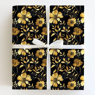 Golden Dearest - Gift Wrap for Christmas, Holidays Wrapping Paper, Christmas Wrapping Paper