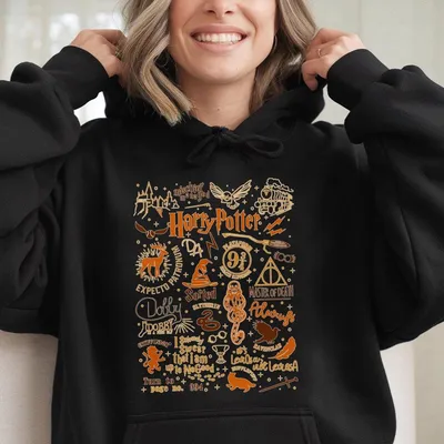 Magical Harry Potter Hoodie Hoodie Hoodie Vintage Hogwarts Graphic Top Casual Unisex Streetwear Wizarding World